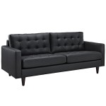 Modway Empress Leather Sofa In Black