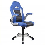 Blue Leather Executive Chair