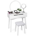 Makeup Table With Drawers