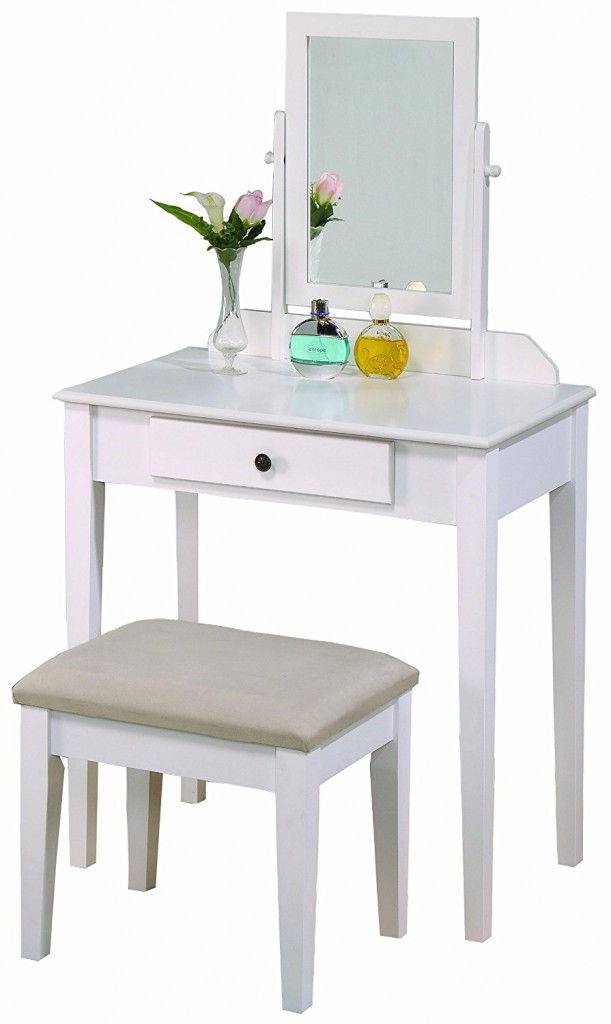 Vanity Table With Mirror And Bench