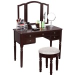 Vintage Vanity Table With Mirror And Bench