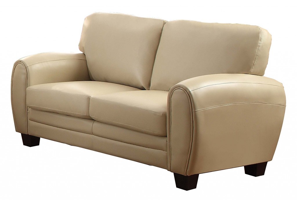 Beige Leather Couch