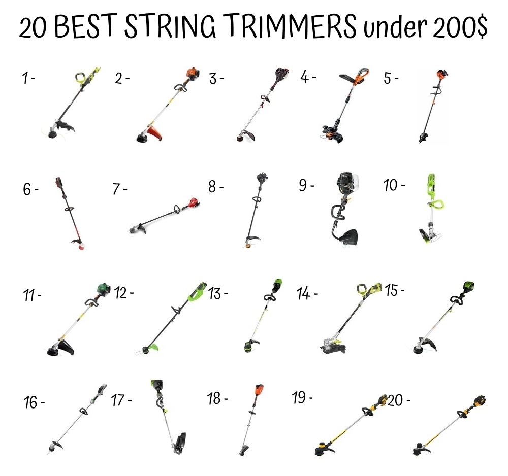 20 Best String Trimmers Under 200$