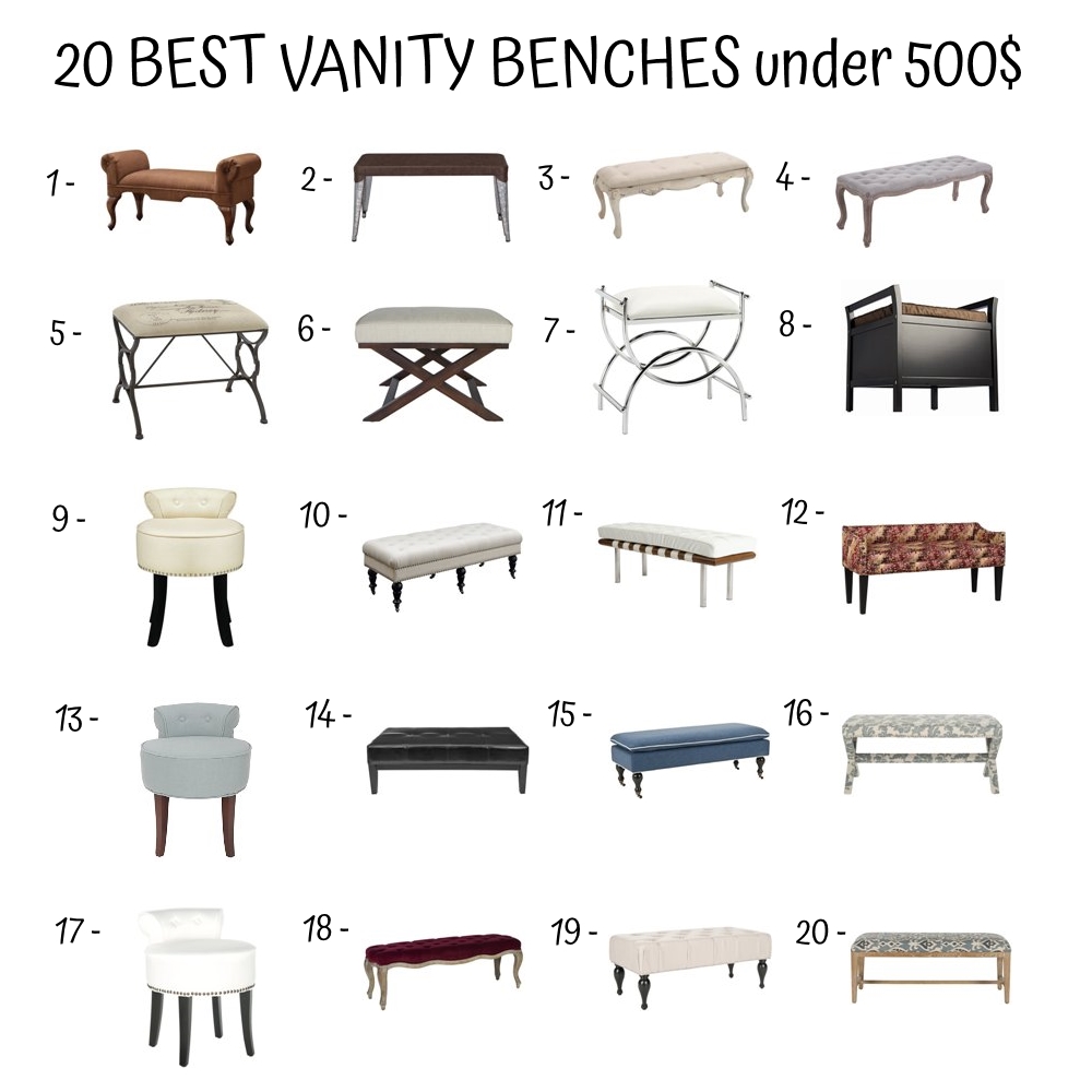 20 Best Vanity Benches Under 500$