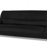 Black Aspen Leather Sofa Set With Loveseat And Chair