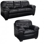 Black Italian Leather Sofa And Chair Set This Living Room Furniture Set