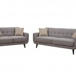 Christies Home Living 2 Piece Crystal Gray Sofa And Love Seat Room Set
