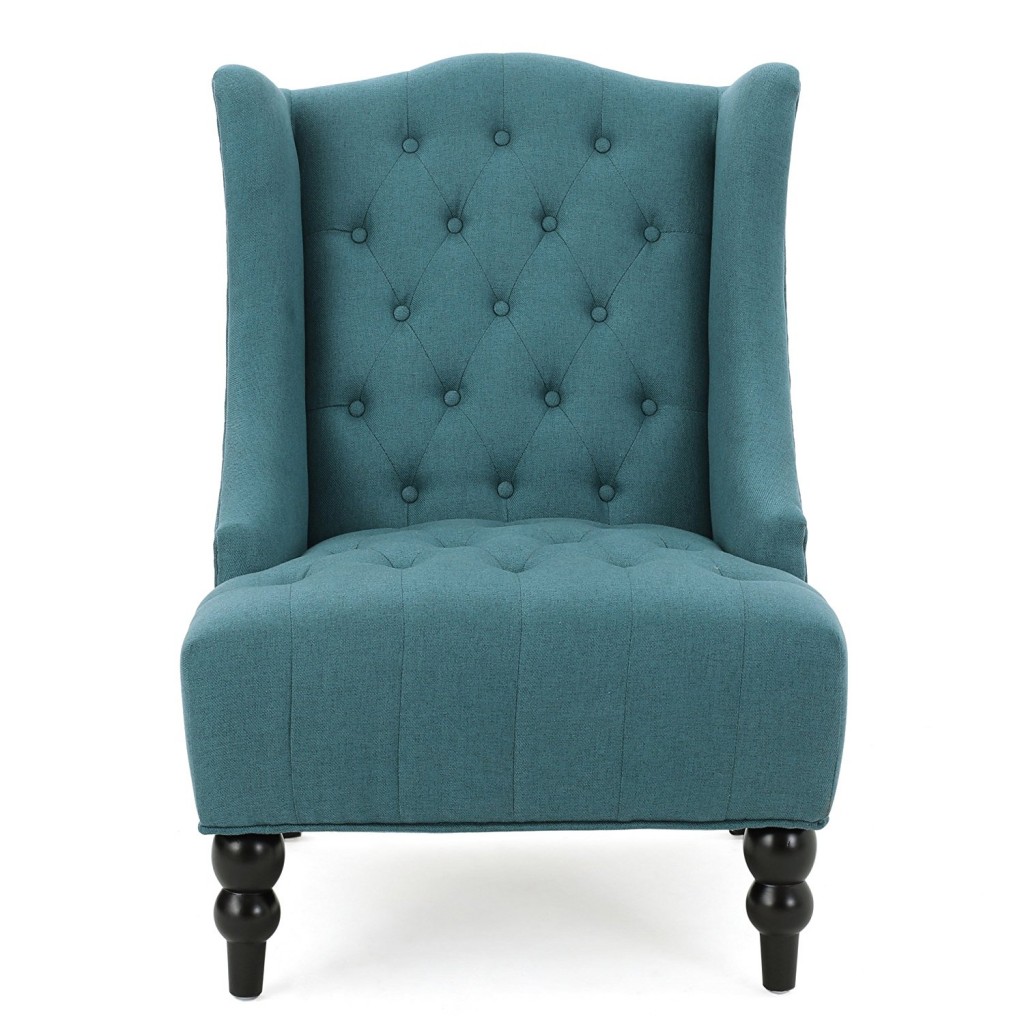 Clarice Tall Wingback Fabric Accent Chair