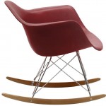 Eames Style Molded Modern Plastic Armchair Rocker