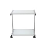 Euro Style L Frosted Glass Top Mobile Printer Cart