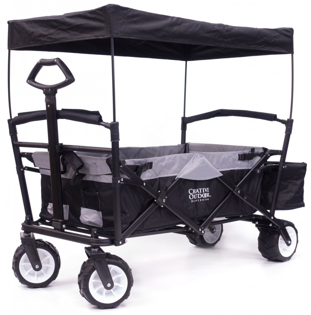 Folding SPORTS Wagon With All Terrain Rubber Tires