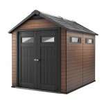 Keter Fusion Large 7.5 X 9 Ft. Wood & Plastic Storage Shed