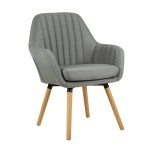LSSBOUGHT Contemporary Indoor Muted Fabric Arm Chair