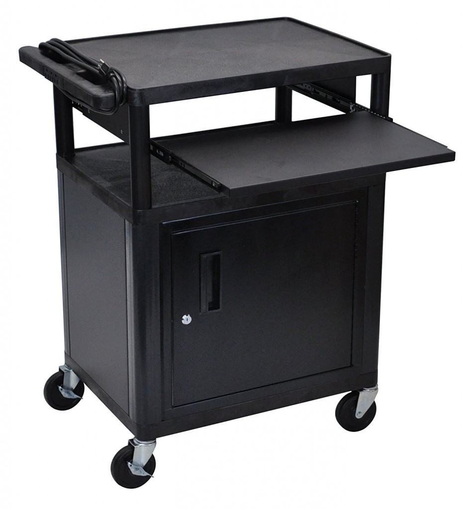 LUXOR LP34CLE B Endura 3 Shelf Presentation Cart