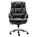 LYON Big And Tall Overstuffed Faux Leather High Back Office Chair