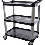 Update International (BC 2416BZ) 31 Plastic 3 Tier Bus Cart