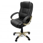 XtremepowerUS PU Leather Executive Office Desk Task Computer Boss Executive Luxury Chair