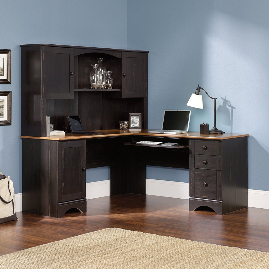 Harbor View Computer Desk With Hutch