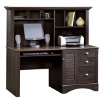 Wood Computer Desk With Hutch