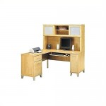 Wood Desk With Hutch