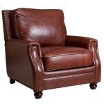 Abbyson Bel Air Hand Rubbed Leather Armchair