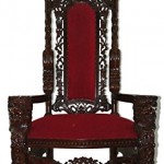 Giant Mahogany Throne Chair For King