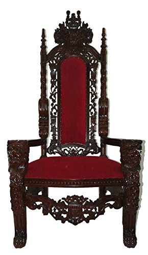 Giant Mahogany Throne Chair For King