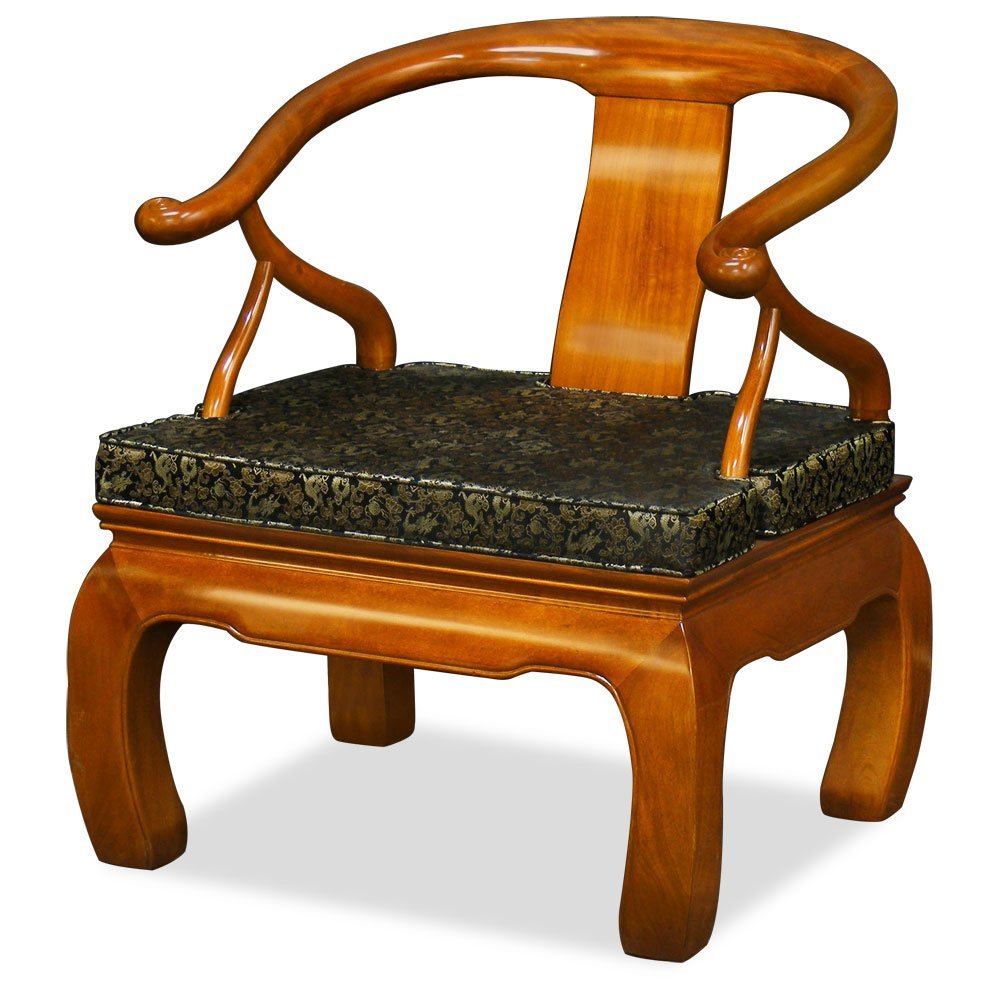 Hand Crafted Rosewood Chow Leg Monk Chair