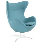 Modway Glove Leather Lounge Chair In Baby Blue