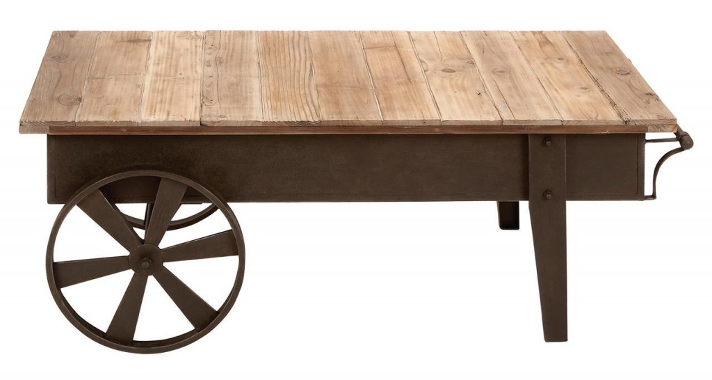 Rustic Coffee Table With Wheels