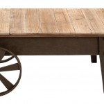 Rustic Coffee Table With Wheels