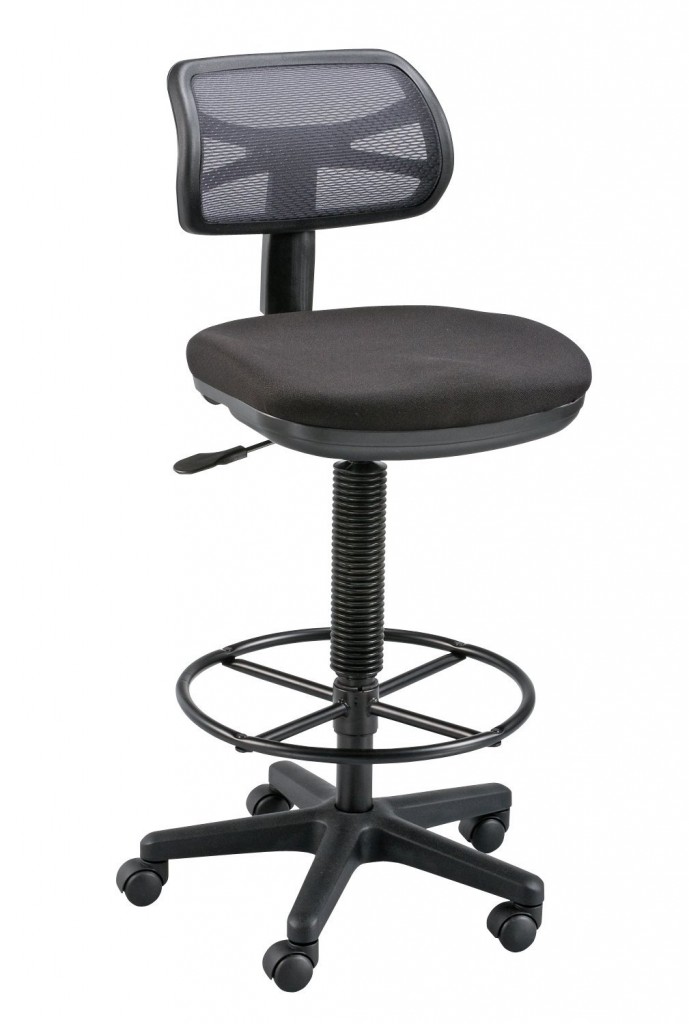 Alvin DC710 40 Griffin Black Drafting Height Chair