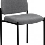 Flash Furniture Comfort Gray Fabric Stackable Steel Side Reception Chair