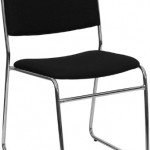 Flash Furniture HERCULES Series 1000 Lb. Capacity Black Fabric High Density Stacking Chair