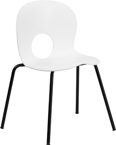 HERCULES Series 770 Lb. Capacity Designer White Plastic Stack Chair