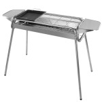 WolfWise Portable Folding Stainless Steel Charcoal Grill