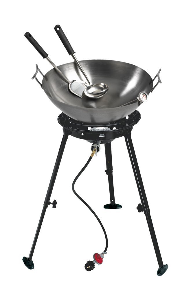 Gas Grill With Deep Fryer