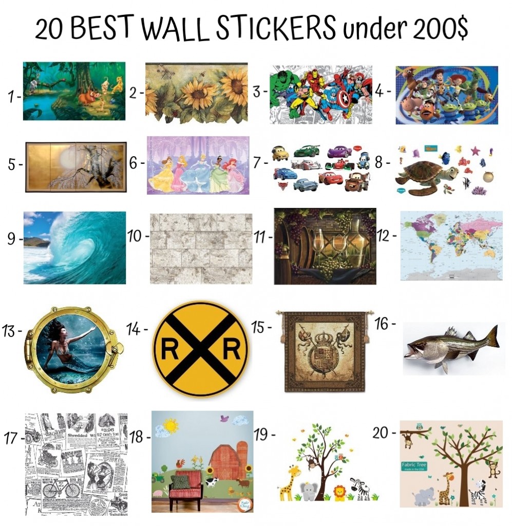 20 Best Wall Stickers Under 200$