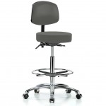 Perch Chrome Walter Rolling Doctor Stool
