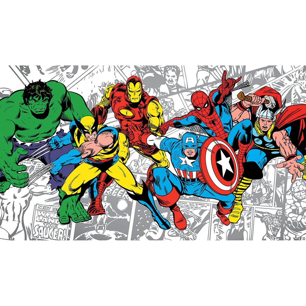 RoomMates JL1291M Ultra Strippable Marvel Classics Character Mural