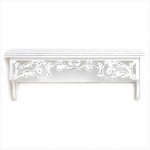 Shabby Elegance Country Cottage Whitewashed Wall Shelf