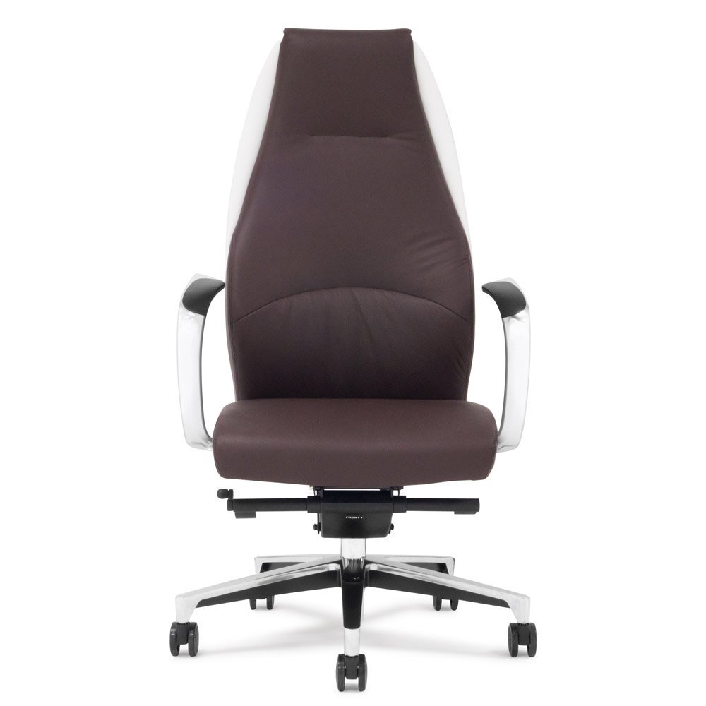 Wrigley Genuine Leather Aluminum Base High Back Executive Chair