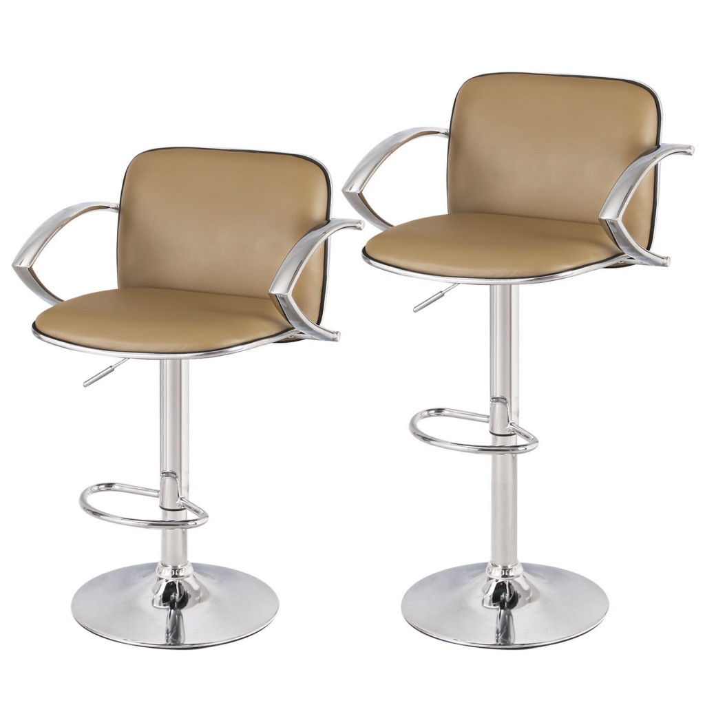 Asense Leather Height Adjustable Bar Stools Chair