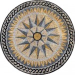 Designed Medallion Marble Mosaic Stone Art Tiles Hand Made Wall Floor Decor