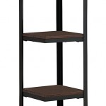 Kings Brand Furniture 5 Tier Antique Finish Corner Bookshelf Bookcase