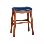 Navy Blue 30 Backless Bar Stool