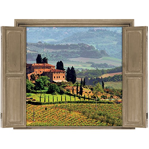 Walls 360 Peel & Stick Wall Decals Window Views Tuscany