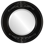 Antique Vanity With Round Mirror